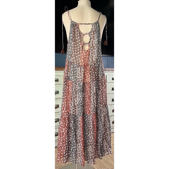 Anthropologie Shirred Beach Maxi Dress L - Picture 5 of 9